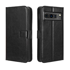 Leather Case Stands Flip Cover Holder BY5 for Google Pixel 8 Pro 5G Black