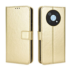 Leather Case Stands Flip Cover Holder BY5 for Huawei Enjoy 50 Pro Gold