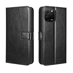 Leather Case Stands Flip Cover Holder BY5 for Huawei Enjoy 50z Black