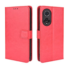 Leather Case Stands Flip Cover Holder BY5 for Huawei Honor 50 Pro 5G Red