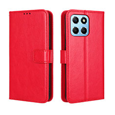 Leather Case Stands Flip Cover Holder BY5 for Huawei Honor 70 Lite 5G Red