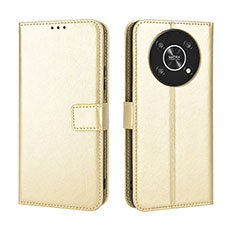 Leather Case Stands Flip Cover Holder BY5 for Huawei Honor Magic4 Lite 5G Gold