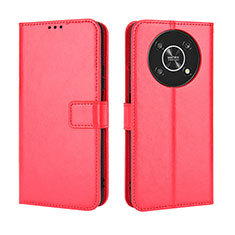 Leather Case Stands Flip Cover Holder BY5 for Huawei Honor Magic4 Lite 5G Red