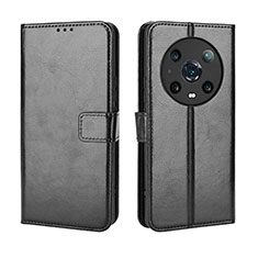 Leather Case Stands Flip Cover Holder BY5 for Huawei Honor Magic4 Pro 5G Black