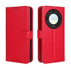 Leather Case Stands Flip Cover Holder BY5 for Huawei Honor Magic5 Lite 5G Red