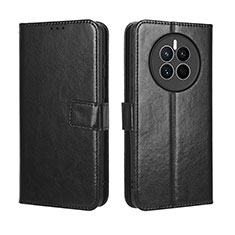 Leather Case Stands Flip Cover Holder BY5 for Huawei Mate 50 Black