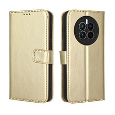 Leather Case Stands Flip Cover Holder BY5 for Huawei Mate 50E Gold