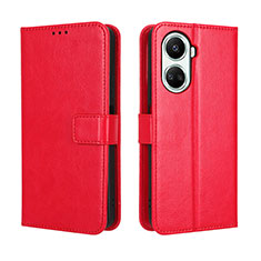 Leather Case Stands Flip Cover Holder BY5 for Huawei Nova 10 SE Red