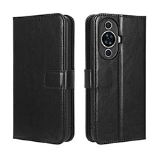 Leather Case Stands Flip Cover Holder BY5 for Huawei Nova 11 Black