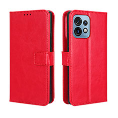 Leather Case Stands Flip Cover Holder BY5 for Motorola Moto Edge 40 Pro 5G Red