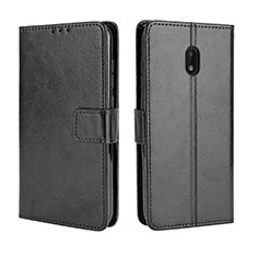 Leather Case Stands Flip Cover Holder BY5 for Nokia C01 Plus Black