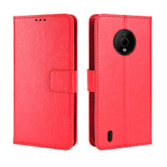 Leather Case Stands Flip Cover Holder BY5 for Nokia C200 Red