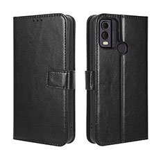 Leather Case Stands Flip Cover Holder BY5 for Nokia C22 Black