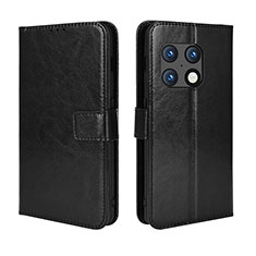 Leather Case Stands Flip Cover Holder BY5 for OnePlus 10 Pro 5G Black