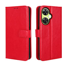 Leather Case Stands Flip Cover Holder BY5 for OnePlus Nord CE 3 Lite 5G Red