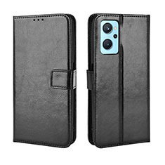 Leather Case Stands Flip Cover Holder BY5 for Oppo K10 4G Black