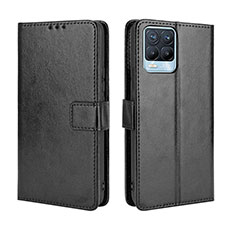 Leather Case Stands Flip Cover Holder BY5 for Realme 8 Pro Black