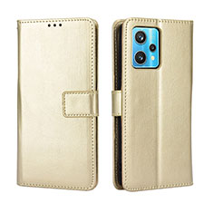 Leather Case Stands Flip Cover Holder BY5 for Realme 9 4G Gold