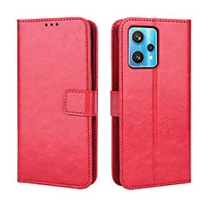 Leather Case Stands Flip Cover Holder BY5 for Realme 9 4G Red