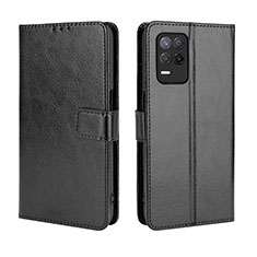 Leather Case Stands Flip Cover Holder BY5 for Realme 9 5G India Black