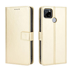 Leather Case Stands Flip Cover Holder BY5 for Realme C12 Gold