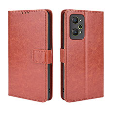 Leather Case Stands Flip Cover Holder BY5 for Realme GT Neo 3T 5G Brown