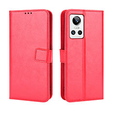 Leather Case Stands Flip Cover Holder BY5 for Realme GT Neo3 5G Red