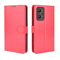 Leather Case Stands Flip Cover Holder BY5 for Realme GT2 5G Red