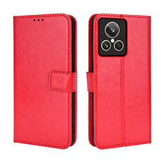 Leather Case Stands Flip Cover Holder BY5 for Realme GT2 Master Explorer Red