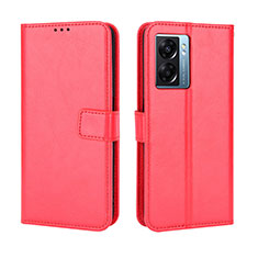 Leather Case Stands Flip Cover Holder BY5 for Realme V23i 5G Red