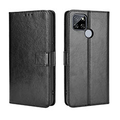 Leather Case Stands Flip Cover Holder BY5 for Realme V3 5G Black