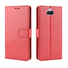 Leather Case Stands Flip Cover Holder BY5 for Sony Xperia 10 Red