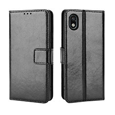 Leather Case Stands Flip Cover Holder BY5 for Sony Xperia Ace III Black