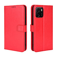 Leather Case Stands Flip Cover Holder BY5 for Vivo Y01A Red