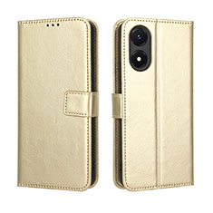 Leather Case Stands Flip Cover Holder BY5 for Vivo Y02S Gold