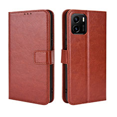 Leather Case Stands Flip Cover Holder BY5 for Vivo Y10 t1 Brown