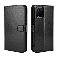 Leather Case Stands Flip Cover Holder BY5 for Vivo Y15A Black