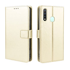 Leather Case Stands Flip Cover Holder BY5 for Vivo Y19 Gold