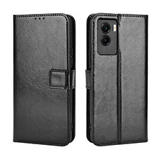 Leather Case Stands Flip Cover Holder BY5 for Vivo Y55s (2021) Black