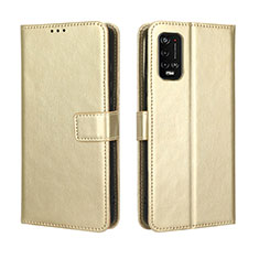 Leather Case Stands Flip Cover Holder BY5 for Wiko Power U10 Gold