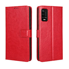 Leather Case Stands Flip Cover Holder BY5 for Wiko Power U20 Red