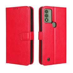 Leather Case Stands Flip Cover Holder BY5 for Wiko Voix Red