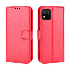 Leather Case Stands Flip Cover Holder BY5 for Wiko Y52 Red