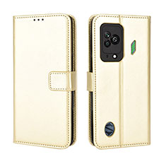 Leather Case Stands Flip Cover Holder BY5 for Xiaomi Black Shark 5 5G Gold