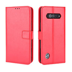 Leather Case Stands Flip Cover Holder BY5 for Xiaomi Black Shark 5 RS 5G Red