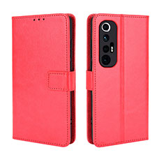 Leather Case Stands Flip Cover Holder BY5 for Xiaomi Mi 10S 5G Red