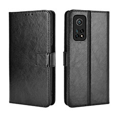 Leather Case Stands Flip Cover Holder BY5 for Xiaomi Mi 10T Pro 5G Black