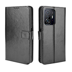 Leather Case Stands Flip Cover Holder BY5 for Xiaomi Mi 11T Pro 5G Black