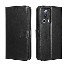 Leather Case Stands Flip Cover Holder BY5 for Xiaomi Mi 13 Lite 5G Black