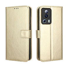 Leather Case Stands Flip Cover Holder BY5 for Xiaomi Mi 13 Lite 5G Gold